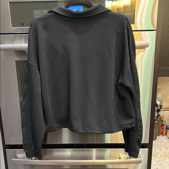 NWOT 90 Degree By Reflex Black Oversized Polo Sweatshirt - Picture 4 of 4